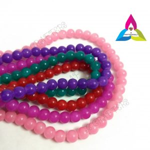 Round Plain Glass Beads