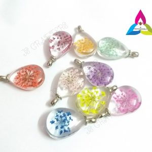 Crystal Real flower pendants