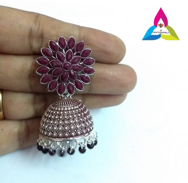 Beautiful Peacock With Beads Jhumka Earrings – Amonroo