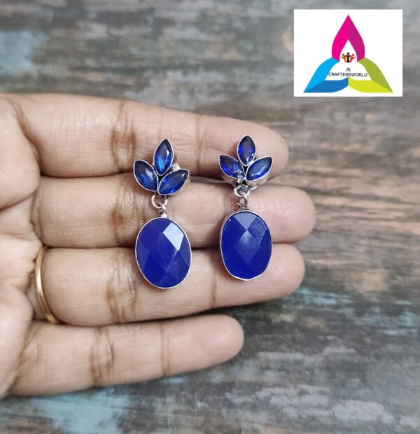 Share more than 247 navy blue stone earrings super hot